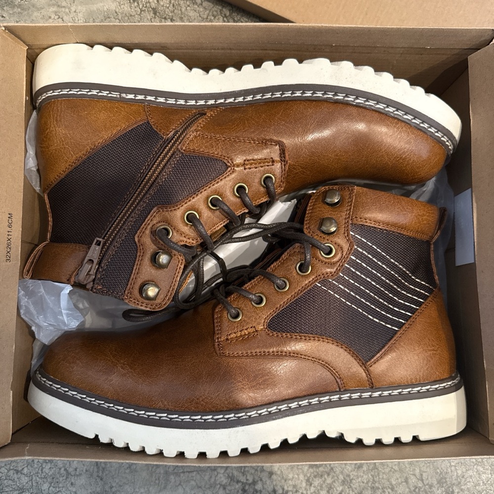 Men's Brown faux Leather Boots